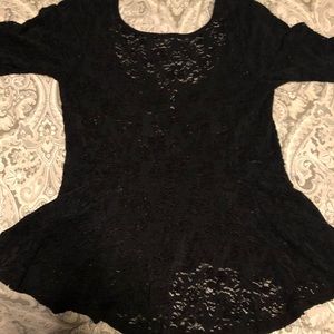 Free People Peplum Lace Top